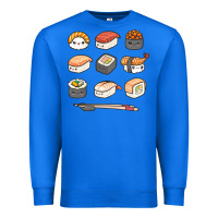 True Royal happy sushi kawaii anime japanese food lover funny illustration gift Premium Sweatshirt - linhVisuals