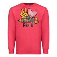 Cardinal peace love pre k Premium Sweatshirt - JahusDesignShop