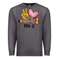 Charcoal Heather peace love pre k Premium Sweatshirt - JahusDesignShop