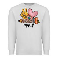 Dove Grey peace love pre k Premium Sweatshirt - JahusDesignShop