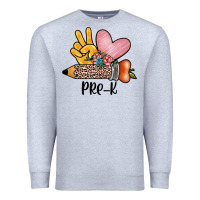 Heather Grey peace love pre k Premium Sweatshirt - JahusDesignShop