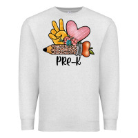 Oatmeal Heather peace love pre k Premium Sweatshirt - JahusDesignShop