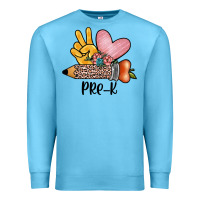 Ocean Blue peace love pre k Premium Sweatshirt - JahusDesignShop