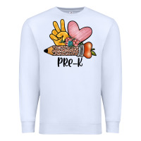 White peace love pre k Premium Sweatshirt - JahusDesignShop