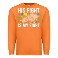 Carrot his fight is my fight autism dad mom fist bump cute supportive awarene Premium Sweatshirt - linhVisuals