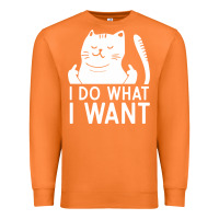 Carrot i do what i want cat giving a finger funny middle finger rude graphic Premium Sweatshirt - linhVisuals
