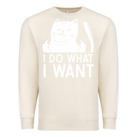 Sandshell i do what i want cat giving a finger funny middle finger rude graphic Premium Sweatshirt - linhVisuals