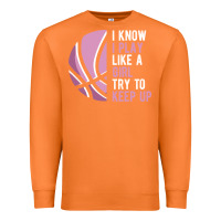 Carrot i know i play basketball like a girl try to keep up funny gift for gir Premium Sweatshirt - linhVisuals