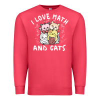 Cardinal i love math and cats mountain heart mathematics lover gifts cute and f Premium Sweatshirt - linhVisuals