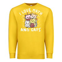Lemon i love math and cats mountain heart mathematics lover gifts cute and f Premium Sweatshirt - linhVisuals