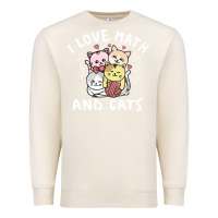 Sandshell i love math and cats mountain heart mathematics lover gifts cute and f Premium Sweatshirt - linhVisuals
