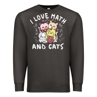 Smoke i love math and cats mountain heart mathematics lover gifts cute and f Premium Sweatshirt - linhVisuals