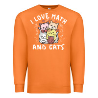 Carrot i love math and cats mountain heart mathematics lover gifts cute and f Premium Sweatshirt - linhVisuals
