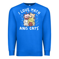True Royal i love math and cats mountain heart mathematics lover gifts cute and f Premium Sweatshirt - linhVisuals