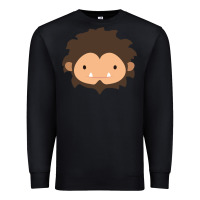 Black Sneaky Sasquatch Big Head Premium Sweatshirt - linhVisuals
