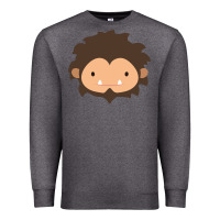 Charcoal Heather Sneaky Sasquatch Big Head Premium Sweatshirt - linhVisuals