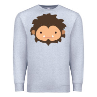 Heather Grey Sneaky Sasquatch Big Head Premium Sweatshirt - linhVisuals