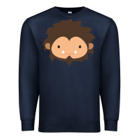Navy Sneaky Sasquatch Big Head Premium Sweatshirt - linhVisuals