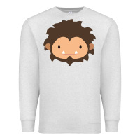 Oatmeal Heather Sneaky Sasquatch Big Head Premium Sweatshirt - linhVisuals