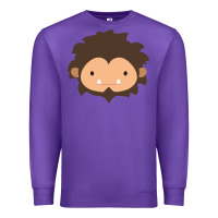 Purple Sneaky Sasquatch Big Head Premium Sweatshirt - linhVisuals