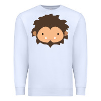 White Sneaky Sasquatch Big Head Premium Sweatshirt - linhVisuals