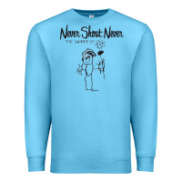 Ocean Blue Never SHOUT Never Premium Sweatshirt - linhVisuals