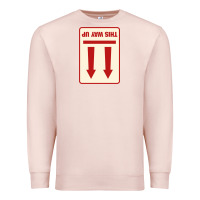 Pale Pink this way up Premium Sweatshirt - linhVisuals