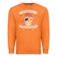Carrot let the pirate shenanigans begin skull vintage pirate skeleton hallowe Premium Sweatshirt - linhVisuals
