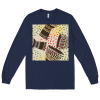 Navy african drum seamless pattern Long Sleeve Tee - BundleAndBundleShop