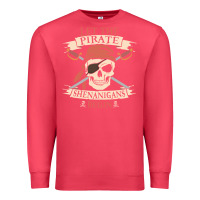 Cardinal let the pirate shenanigans begin skull vintage pirate skeleton hallowe Premium Sweatshirt - linhVisuals