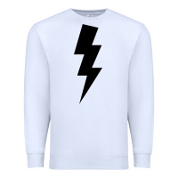 White lightning bolt Premium Sweatshirt - linhVisuals