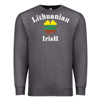 Charcoal Heather lucky lithuanian irish flag shamrock leaf st patricks day Premium Sweatshirt - linhVisuals
