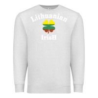 Oatmeal Heather lucky lithuanian irish flag shamrock leaf st patricks day Premium Sweatshirt - linhVisuals