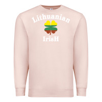 Pale Pink lucky lithuanian irish flag shamrock leaf st patricks day Premium Sweatshirt - linhVisuals