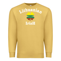 Antique Gold lucky lithuanian irish flag shamrock leaf st patricks day Premium Sweatshirt - linhVisuals