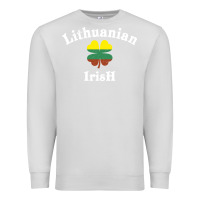 Dove Grey lucky lithuanian irish flag shamrock leaf st patricks day Premium Sweatshirt - linhVisuals