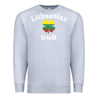 Heather Grey lucky lithuanian irish flag shamrock leaf st patricks day Premium Sweatshirt - linhVisuals