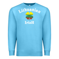 Ocean Blue lucky lithuanian irish flag shamrock leaf st patricks day Premium Sweatshirt - linhVisuals