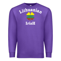 Purple lucky lithuanian irish flag shamrock leaf st patricks day Premium Sweatshirt - linhVisuals