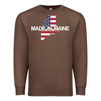 Chestnut made in maine american flag funny patriotic state lover gift Premium Sweatshirt - linhVisuals