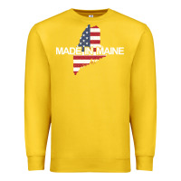 Lemon made in maine american flag funny patriotic state lover gift Premium Sweatshirt - linhVisuals