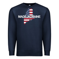 Made In Maine American Flag Funny Patriotic State Lover Gift Premium Sweatshirt | Teevron