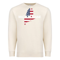 Sandshell made in maine american flag funny patriotic state lover gift Premium Sweatshirt - linhVisuals