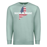 Seafoam made in maine american flag funny patriotic state lover gift Premium Sweatshirt - linhVisuals