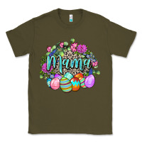 Army Green Easter Mama Happy Easter Day Classic Tee - CowGirlArtShop
