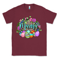 Burgundy Easter Mama Happy Easter Day Classic Tee - CowGirlArtShop
