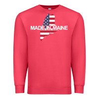 Cardinal made in maine american flag funny patriotic state lover gift Premium Sweatshirt - linhVisuals