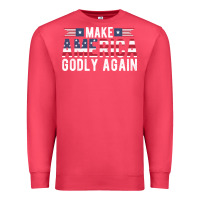Cardinal make america godly again american flag letters christian quote Premium Sweatshirt - linhVisuals