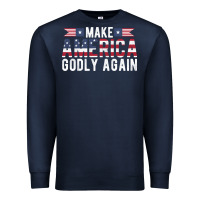 Navy make america godly again american flag letters christian quote Premium Sweatshirt - linhVisuals