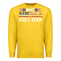 Lemon make america godly again american flag letters christian quote Premium Sweatshirt - linhVisuals